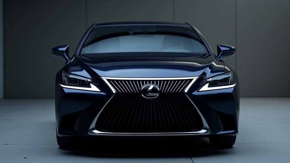洗練されたLexus LSのフロントとサイドビュー